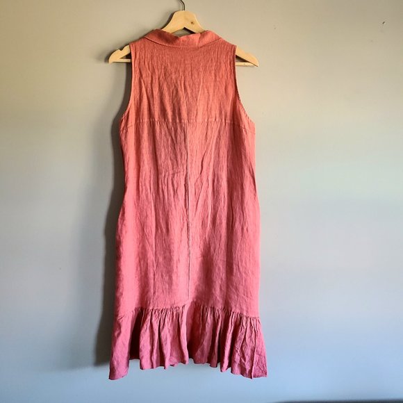 Linen dress with bow. - Picture 4 of 7